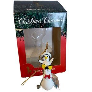 Christmas Charmer Frolicking Friends Seal & Penguin Ornament First Edition w/ Bo